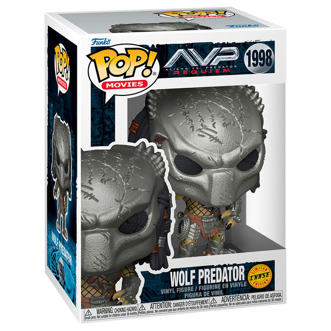 Figura Funko POP! Wolf Predator Chase de Alien vs Predator Requiem en caja