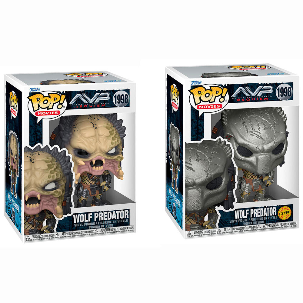 Figuras Funko POP Wolf Predator de Alien vs Predator Requiem en caja