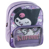 Mochila infantil lila de Kuromi Hello Kitty con bolsillo frontal