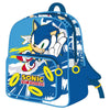 Mochila infantil azul de Sonic the Hedgehog con bolsillo frontal