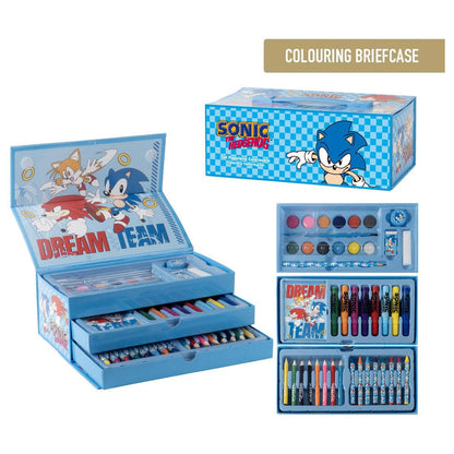 Maletín de papelería coloreable Sonic the Hedgehog