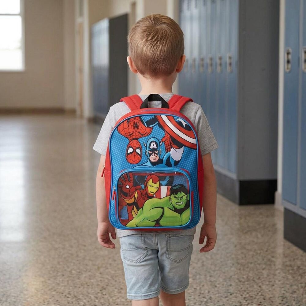 Mochila infantil CERDÁ de Los Vengadores Marvel en rojo y azul - 2
