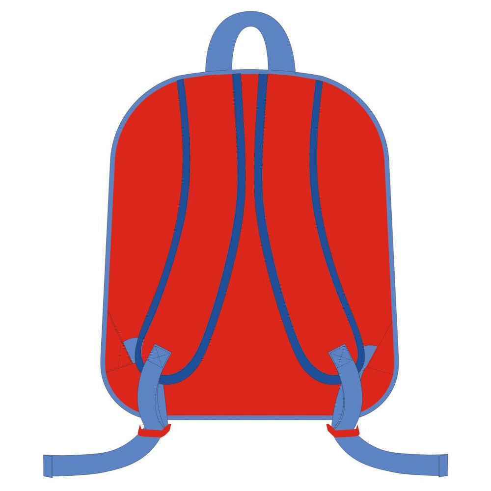 Mochila infantil Spider-Man Marvel azul y roja con bolsillo frontal - 2