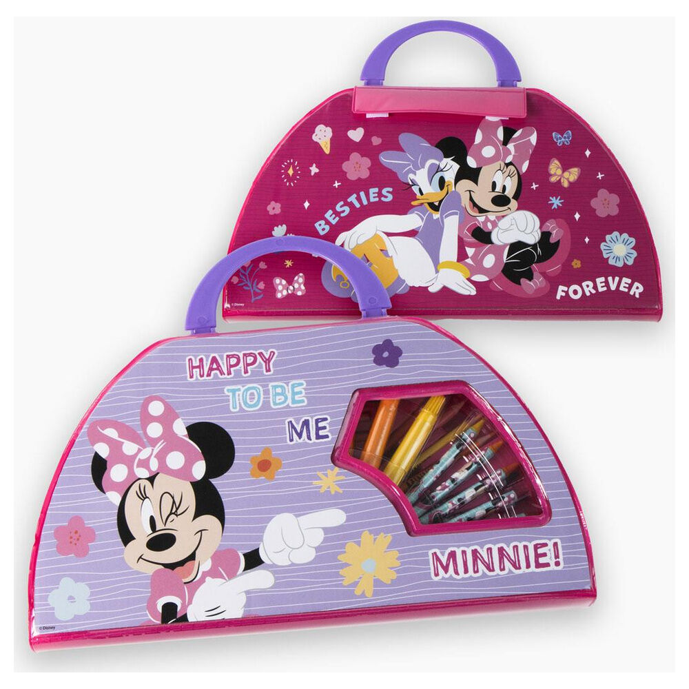Set de colorear Minnie Disney de 50 piezas en estuche rosa - 2