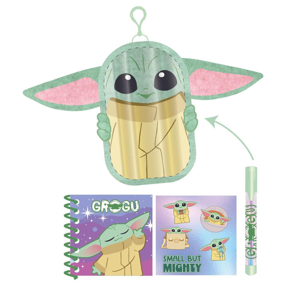 Set de papelería de Grogu de The Mandalorian con cuaderno, bolígrafo y pegatinas - 2