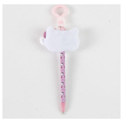 Llavero bolígrafo rosa de Hello Kitty con aro para colgar - 3