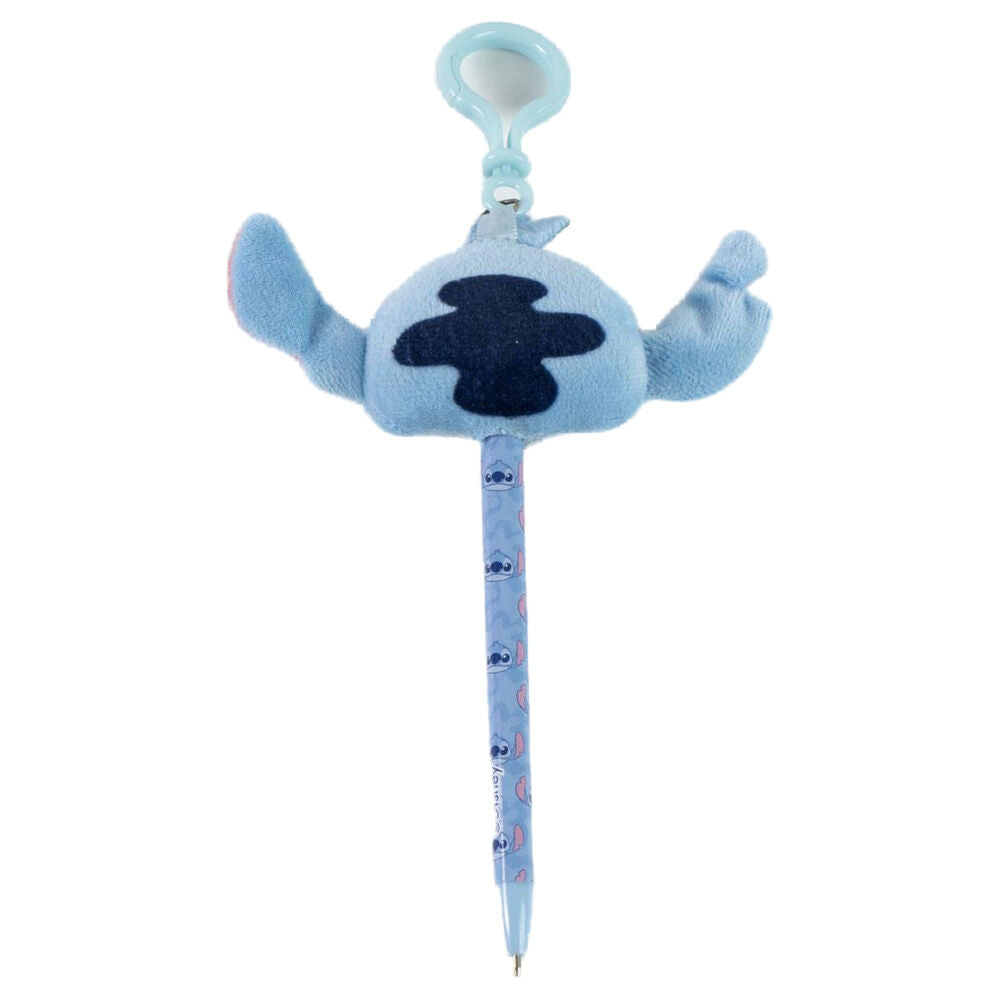 Llavero bolígrafo azul de Stitch Disney con adorno textil - 3