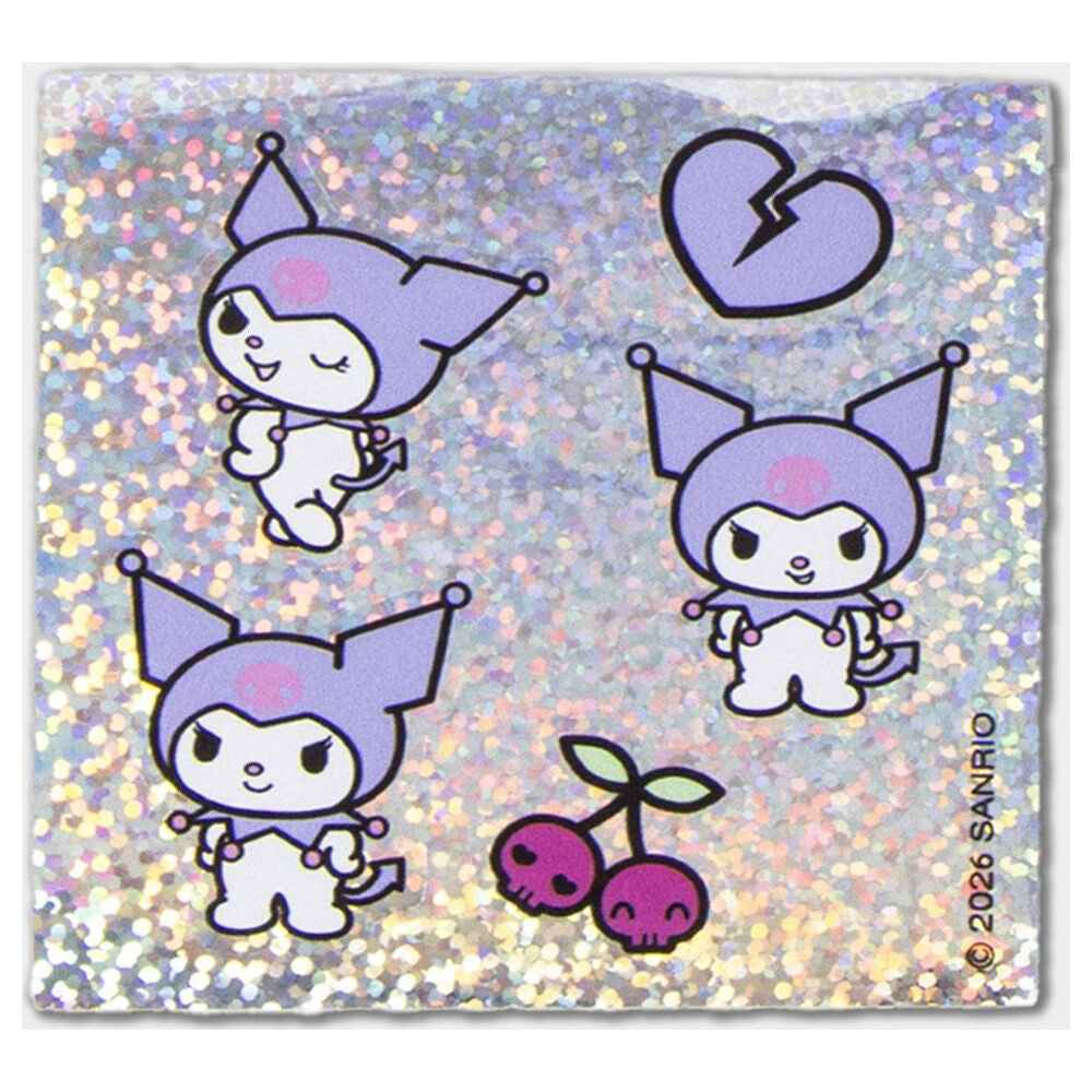 Set de papelería Kuromi morado con estuche, libreta y bolígrafo - 3