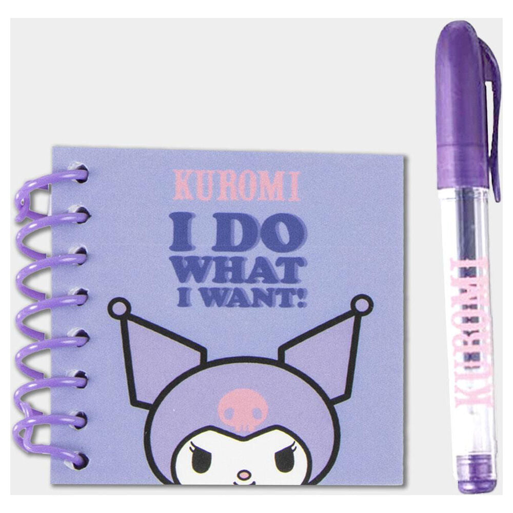 Set de papelería Kuromi morado con estuche, libreta y bolígrafo - 4