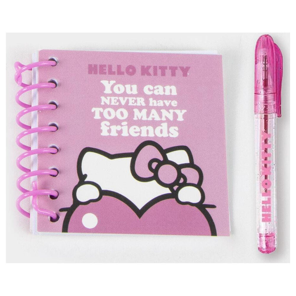 Set de papelería Hello Kitty con estuche, cuaderno y bolígrafo rosa - 4