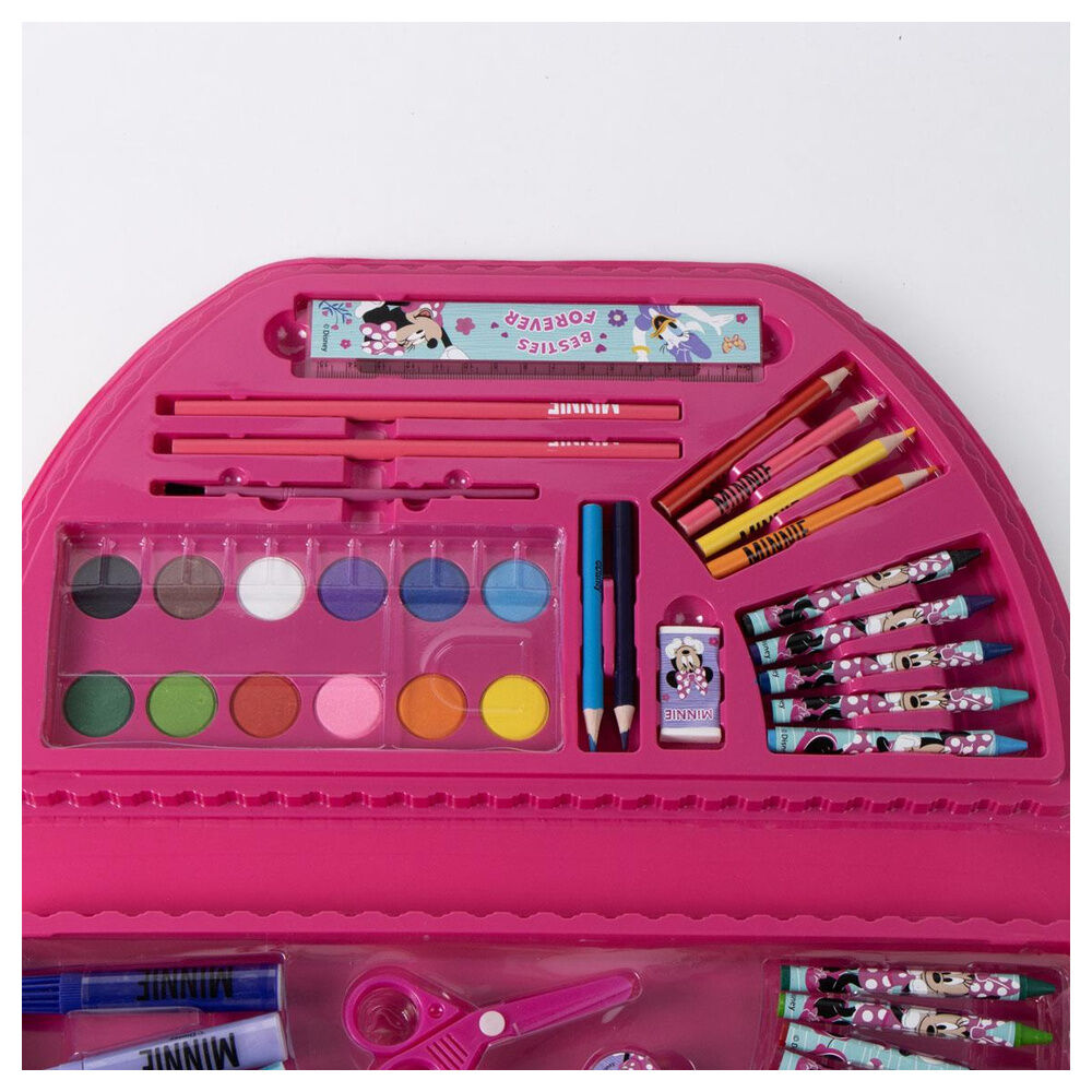 Set de colorear Minnie Disney de 50 piezas en estuche rosa - 5