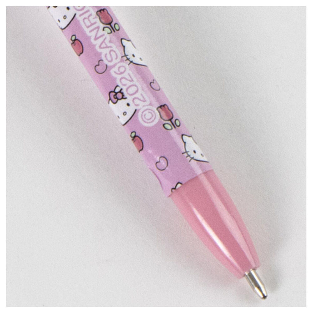 Llavero bolígrafo rosa de Hello Kitty con aro para colgar - 5