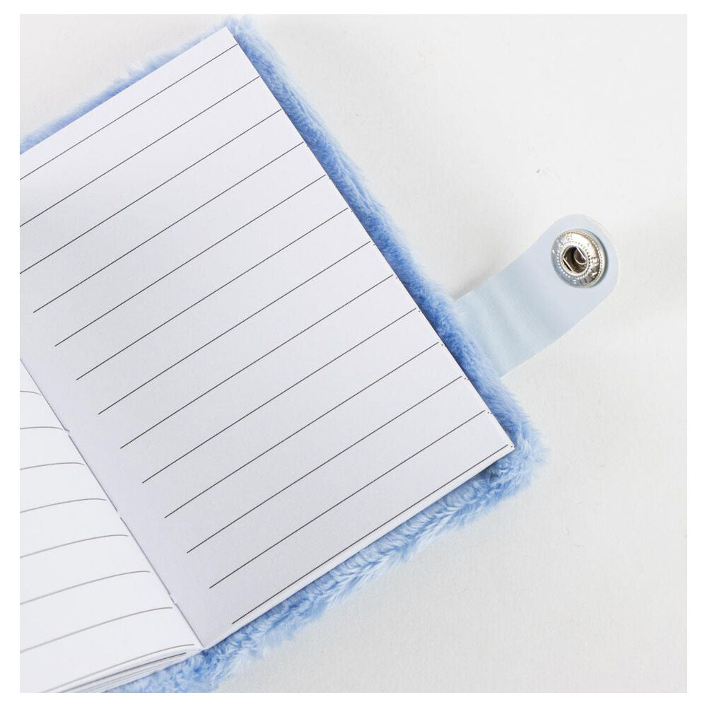 Llavero cuaderno azul de Stitch Disney con cubierta afelpada - 5