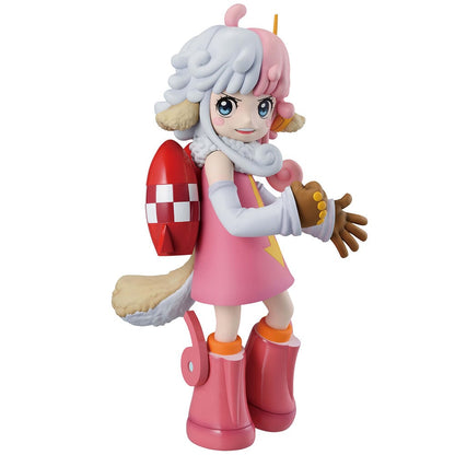 Figura Ichibansho de Atlas de One Piece con vestido rosa y accesorio rojo