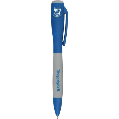 Bolígrafo azul y gris Ravenclaw de Harry Potter con clip lateral