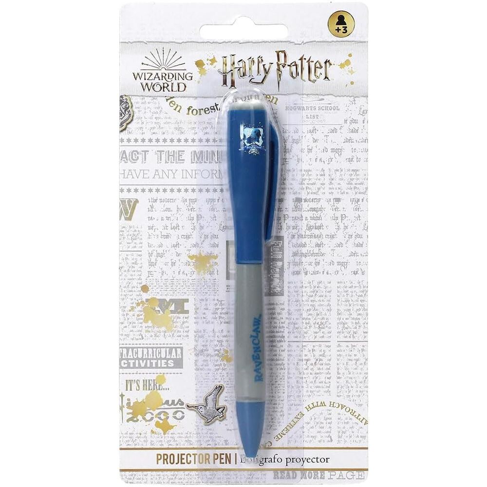 Bolígrafo azul y gris Ravenclaw de Harry Potter con clip lateral - 3