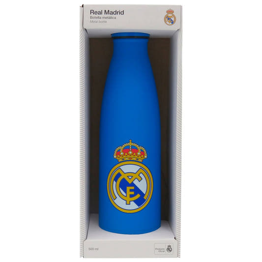 Botella térmica azul del Real Madrid de acero inoxidable