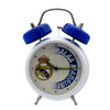 Despertador musical del Real Madrid con doble campana azul