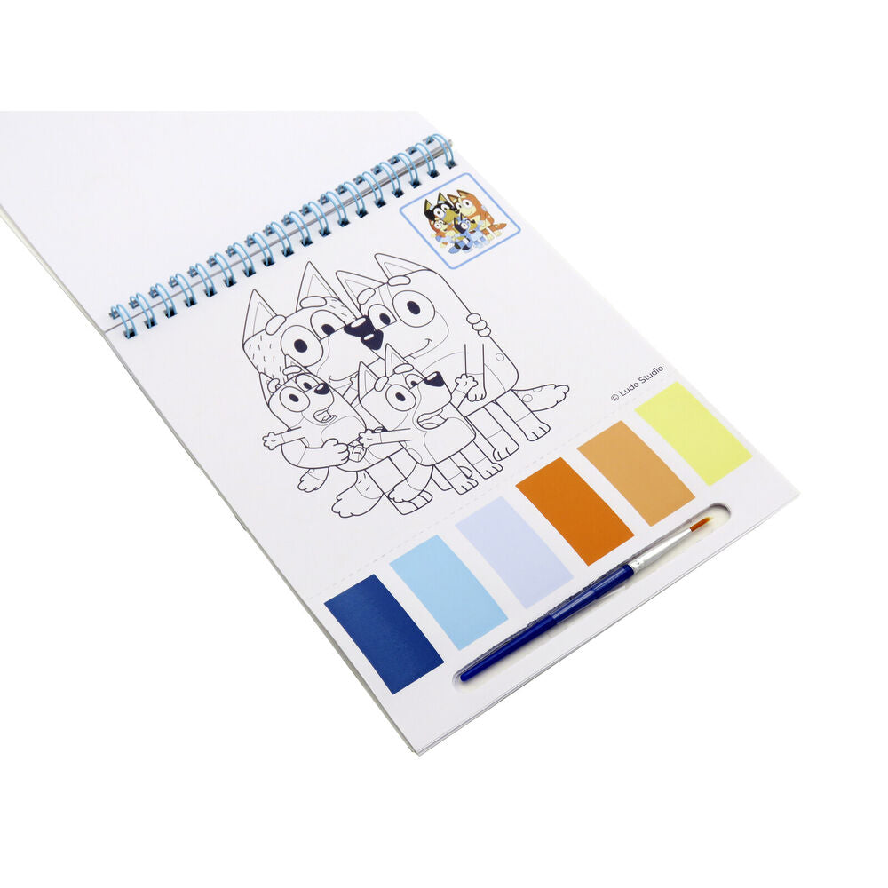 Cuaderno coloreable Bluey con 24 hojas y encuadernación de espiral - 2