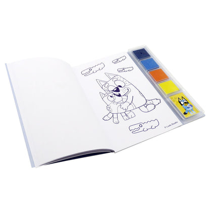 Set de colorear con dedos Bluey con lámina ilustrada y varios colores - 2