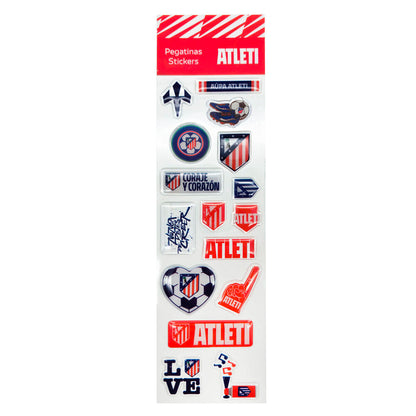 Set de papelería del Atlético de Madrid con portatodo y accesorios rojiblancos - 12