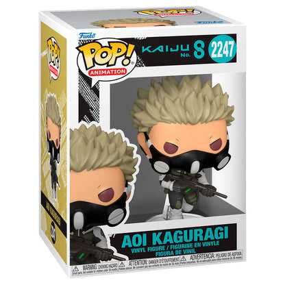 Figura Funko POP! de Aoi Kaguragi de Kaiju No. 8 con mascarilla y arma - 2