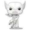 Figura Funko POP! de Lobezno Wolverine en vinilo blanco con garras extendidas