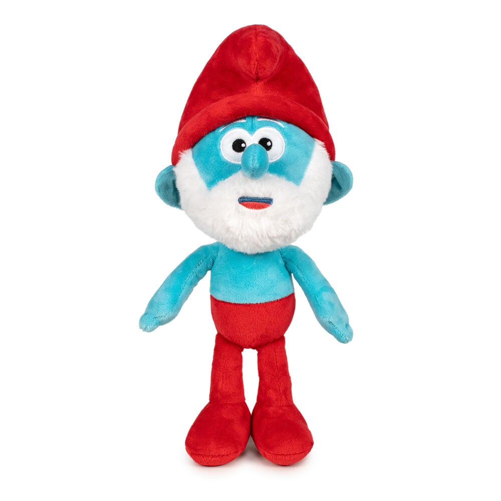 Peluche de Papa Pitufo de Los Pitufos con gorro rojo