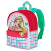 Mochila preescolar Barbie rosa y turquesa con bolsillo frontal