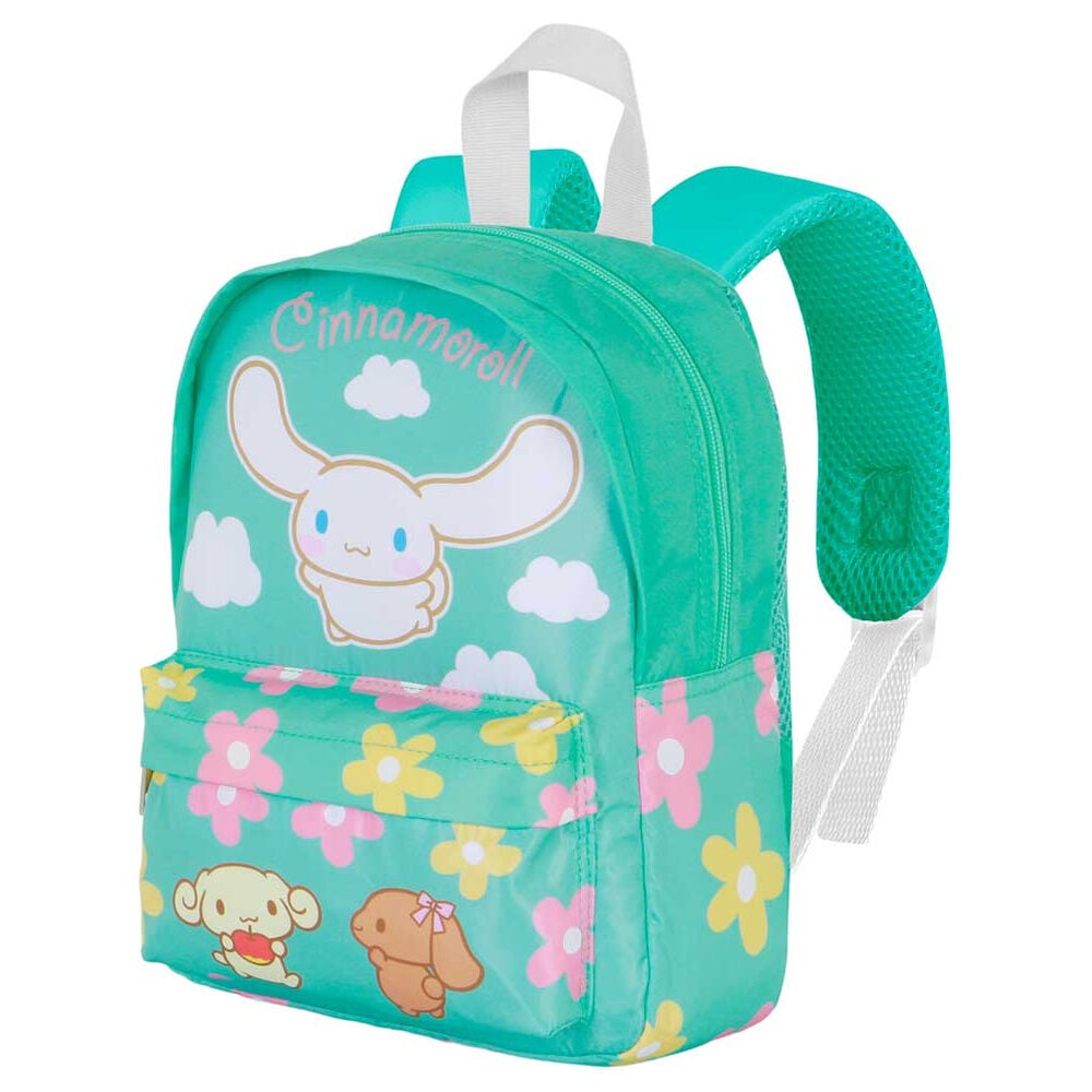 Mochila infantil turquesa de Cinnamoroll con bolsillo frontal