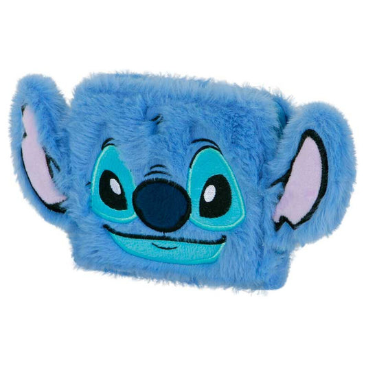 Monedero de peluche azul con el rostro de Stitch Disney