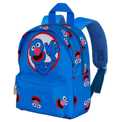 Mochila azul de Coco de Barrio Sésamo con bolsillo frontal