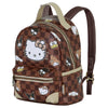 Mochila marrón Hello Kitty and Friends con estampado de cuadros