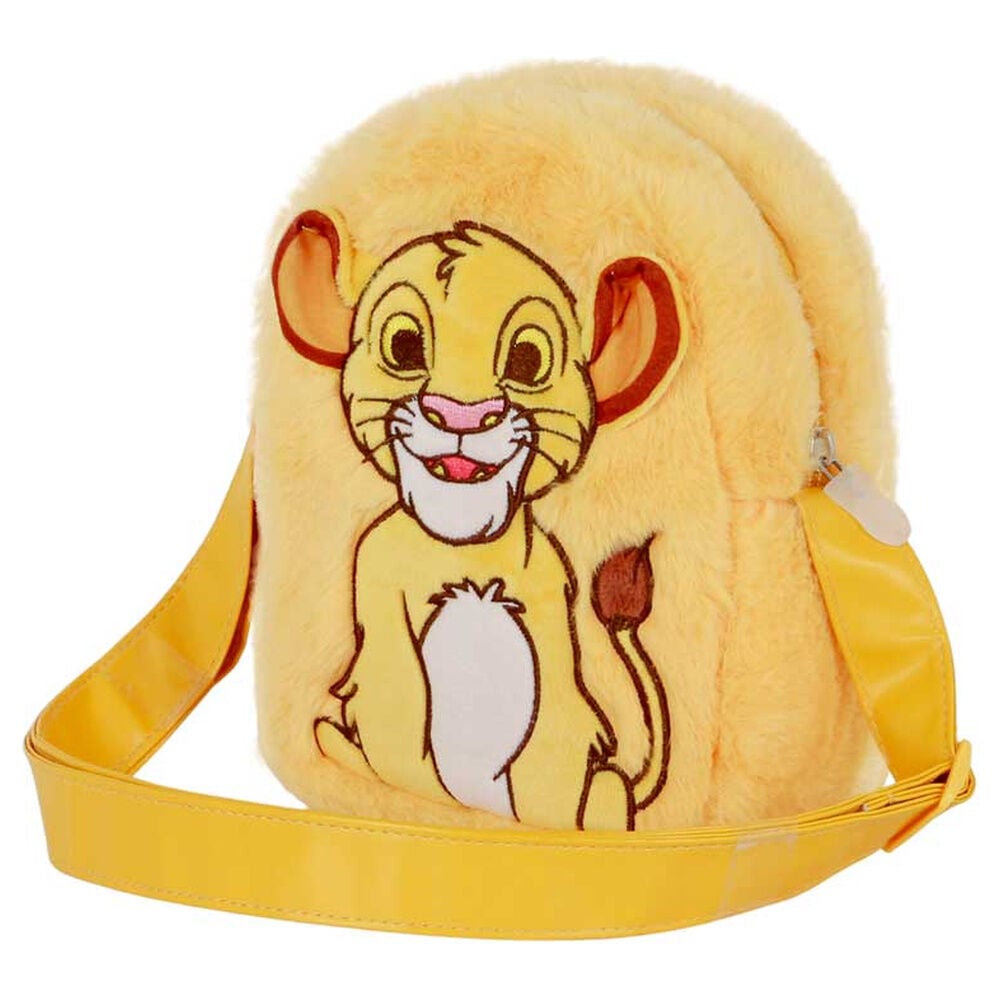 Bolso amarillo de peluche con Simba de El Rey León Disney
