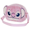 Bolso de peluche rosa de Angel Stitch Disney con correa