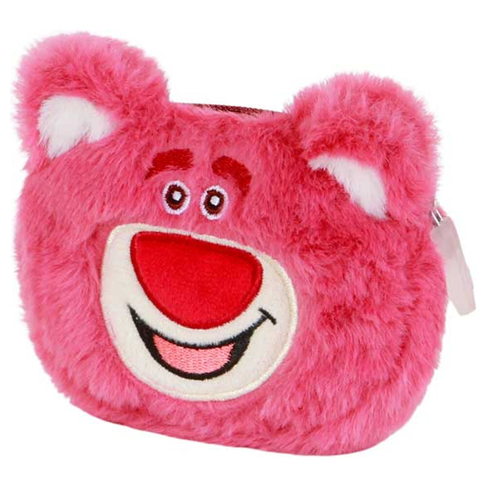Monedero de peluche rosa con el rostro de Lotso de Toy Story