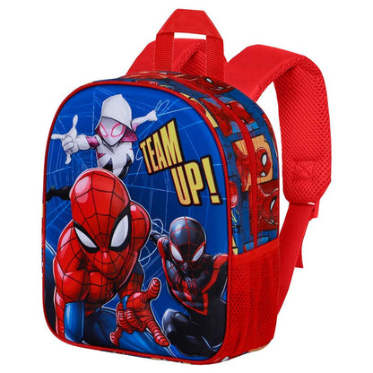 Mochila 3D azul y roja de Spider-Man Marvel con diseño Team Up