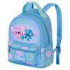 Mochila azul de Stitch y Angel de Disney con estampado floral