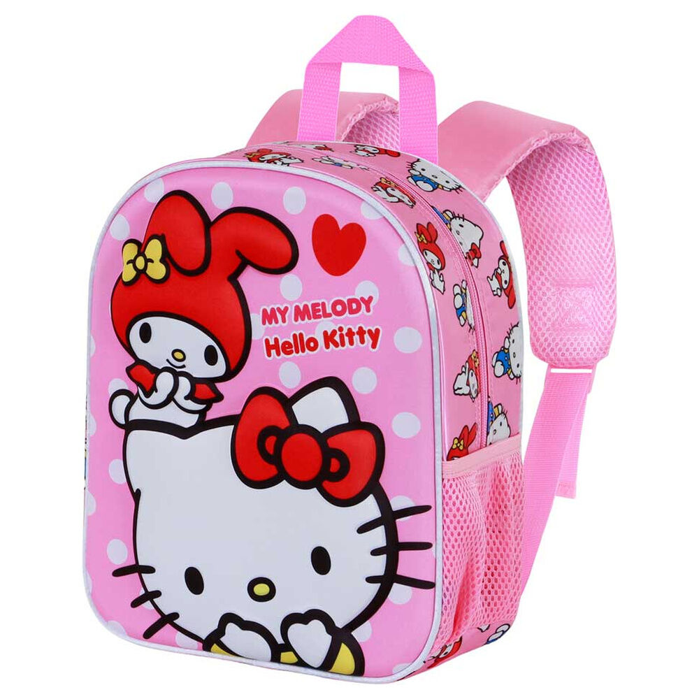 Mochila rosa 3D de Hello Kitty y My Melody