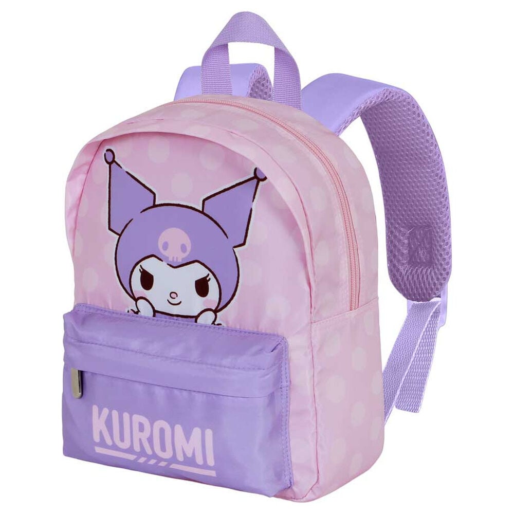 Mochila rosa y lila de Kuromi con bolsillo delantero