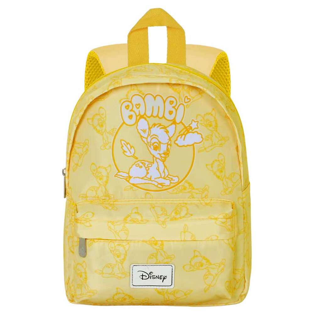 Mochila preescolar amarilla de Bambi Disney con bolsillo frontal - 2