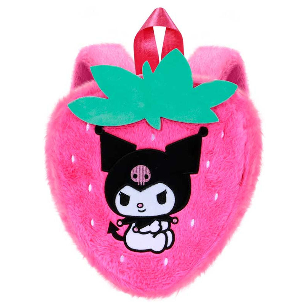 Mochila rosa con forma de fresa y Kuromi - 2