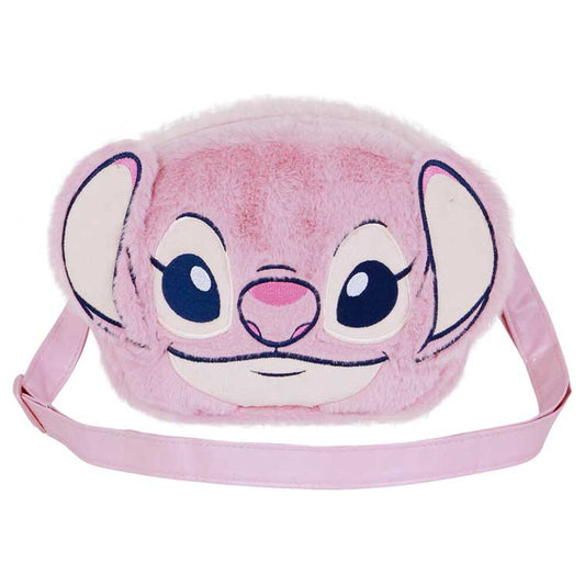 Bolso de peluche rosa de Angel Stitch Disney con correa - 2