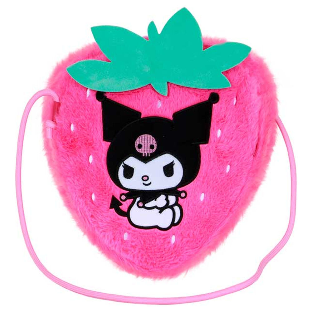 Bolso rosa con forma de fresa y diseño de Kuromi - 2