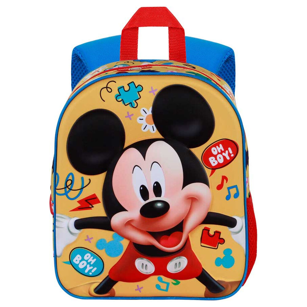 Mochila 3D de Mickey Disney amarilla con detalles rojos y azules - 2
