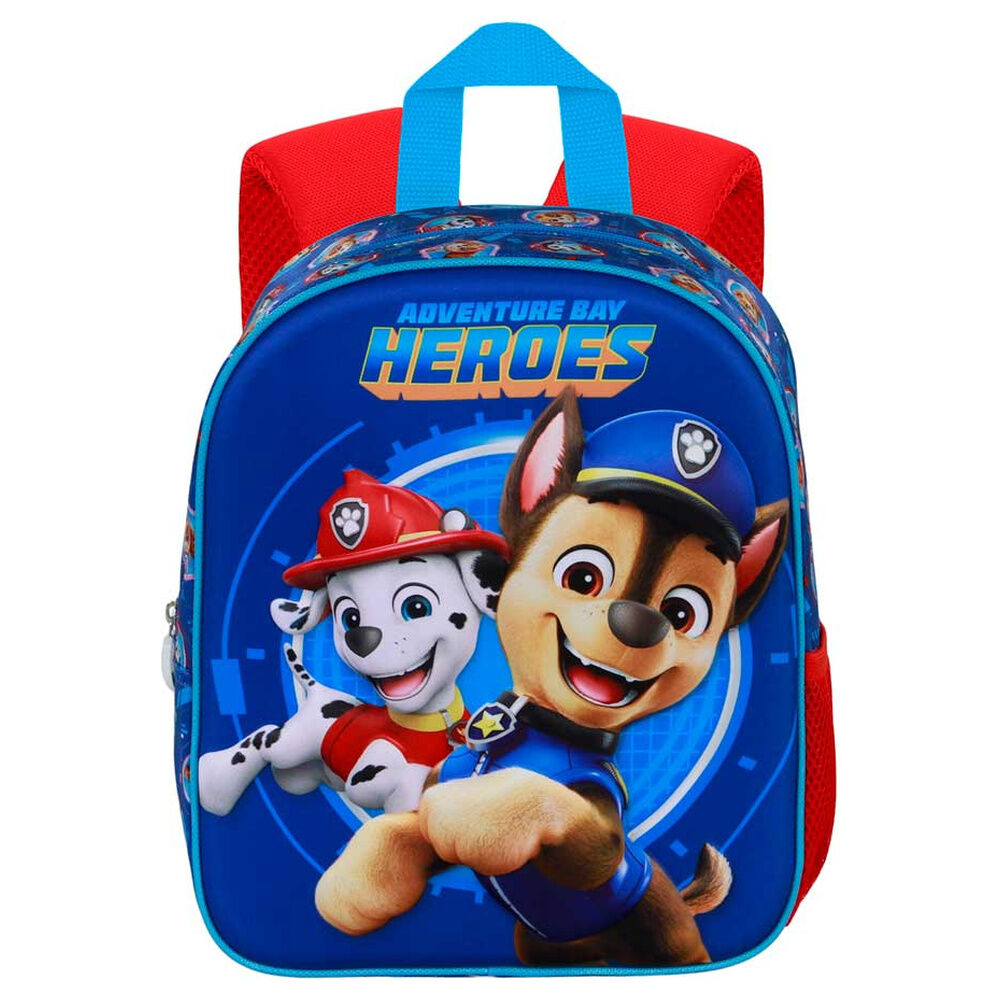 Mochila 3D azul y roja de Paw Patrol con Chase y Marshall - 2