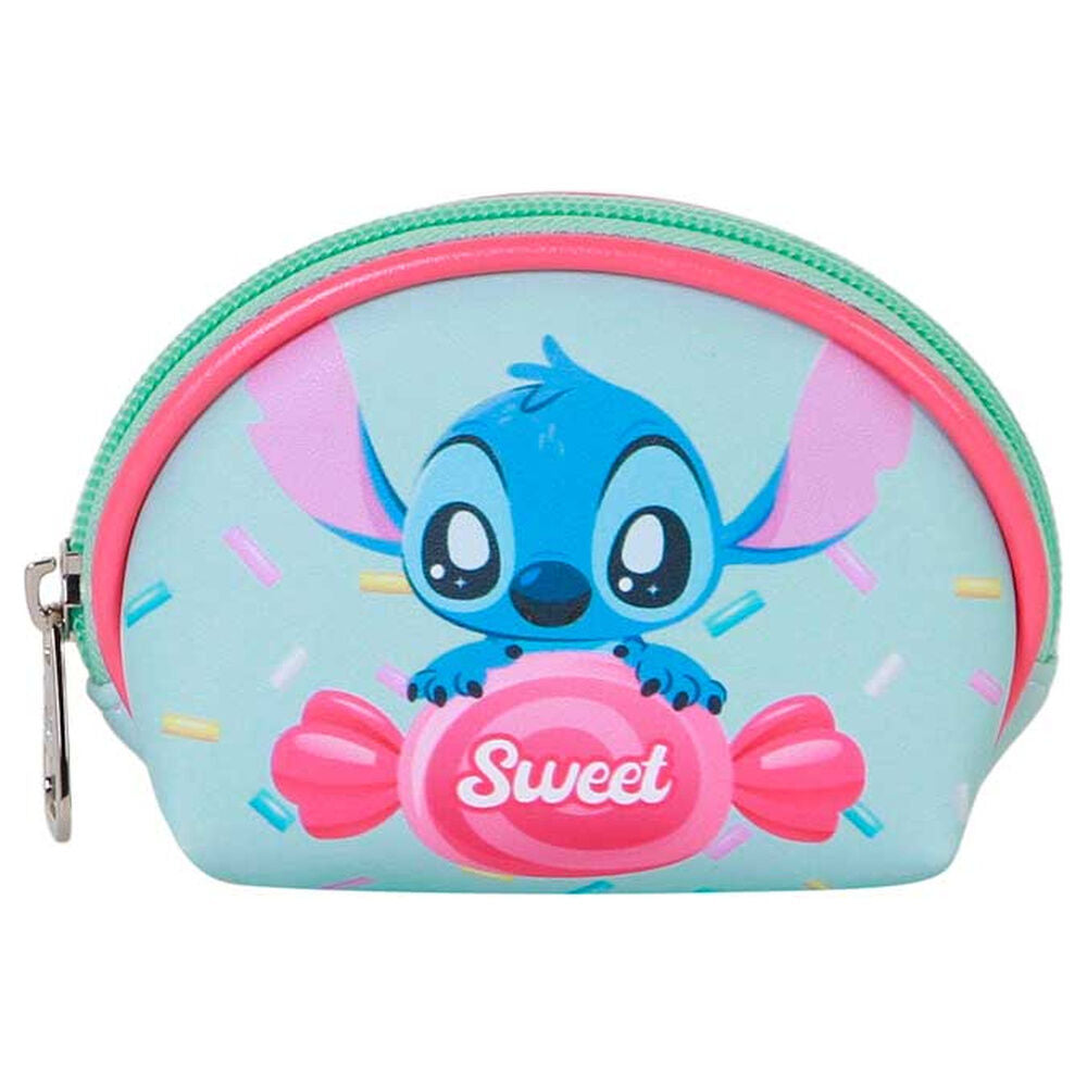 Monedero Candy Stitch Disney azul con caramelo rosa - 2