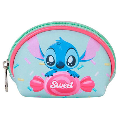 Monedero Candy Stitch Disney azul con caramelo rosa - 2