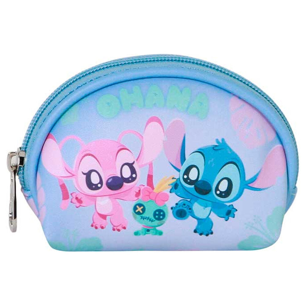 Monedero azul de Stitch Disney con cremallera y personajes - 2