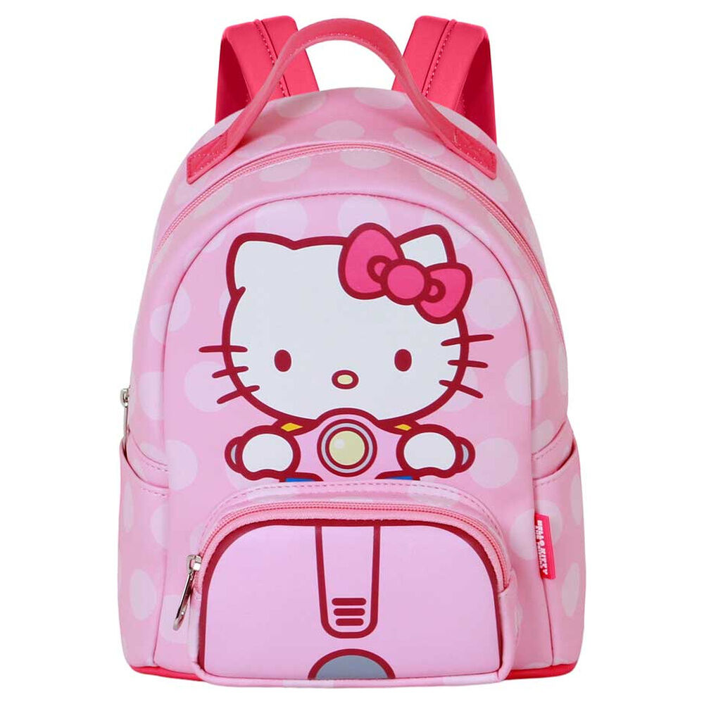Mochila rosa Hello Kitty Moto con lunares blancos - 2